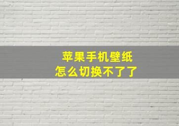 苹果手机壁纸怎么切换不了了