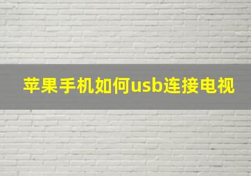 苹果手机如何usb连接电视