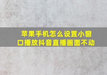 苹果手机怎么设置小窗口播放抖音直播画面不动