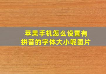 苹果手机怎么设置有拼音的字体大小呢图片