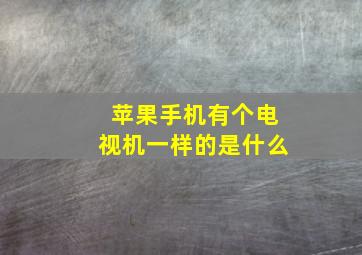 苹果手机有个电视机一样的是什么