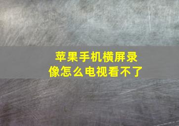 苹果手机横屏录像怎么电视看不了