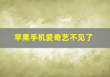 苹果手机爱奇艺不见了