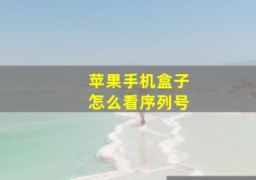 苹果手机盒子怎么看序列号