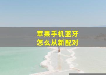 苹果手机蓝牙怎么从新配对