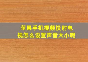 苹果手机视频投射电视怎么设置声音大小呢