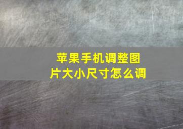 苹果手机调整图片大小尺寸怎么调