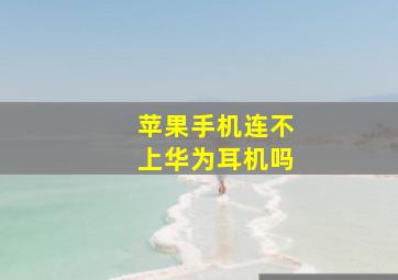 苹果手机连不上华为耳机吗