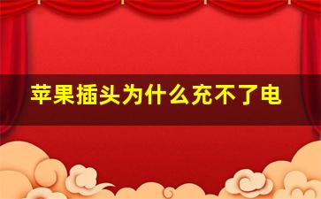 苹果插头为什么充不了电