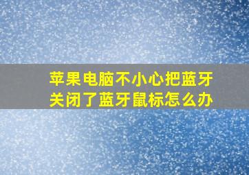 苹果电脑不小心把蓝牙关闭了蓝牙鼠标怎么办