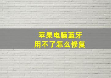 苹果电脑蓝牙用不了怎么修复