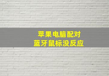 苹果电脑配对蓝牙鼠标没反应