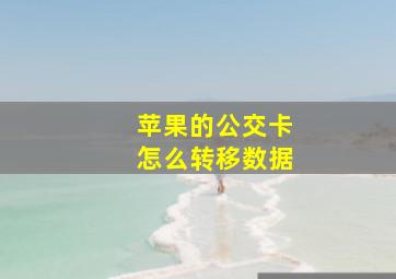 苹果的公交卡怎么转移数据