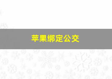 苹果绑定公交