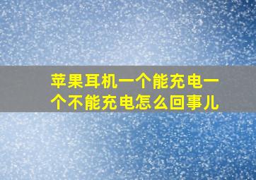 苹果耳机一个能充电一个不能充电怎么回事儿