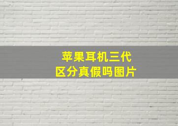 苹果耳机三代区分真假吗图片