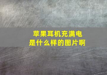 苹果耳机充满电是什么样的图片啊