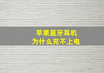 苹果蓝牙耳机为什么充不上电