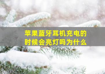 苹果蓝牙耳机充电的时候会亮灯吗为什么