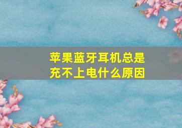 苹果蓝牙耳机总是充不上电什么原因