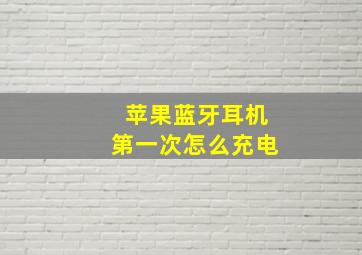 苹果蓝牙耳机第一次怎么充电