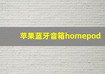 苹果蓝牙音箱homepod