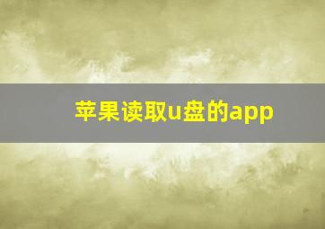 苹果读取u盘的app