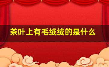 茶叶上有毛绒绒的是什么