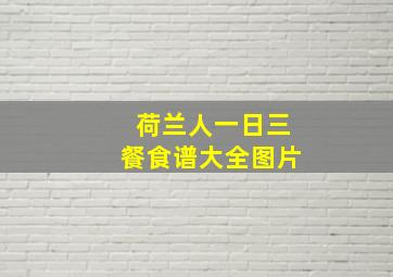 荷兰人一日三餐食谱大全图片