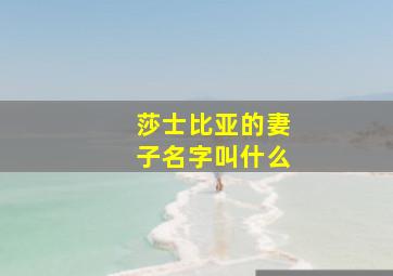 莎士比亚的妻子名字叫什么