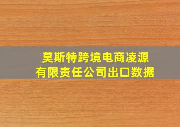 莫斯特跨境电商凌源有限责任公司出口数据