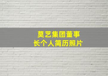 莫艺集团董事长个人简历照片