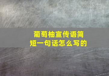 葡萄柚宣传语简短一句话怎么写的