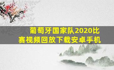 葡萄牙国家队2020比赛视频回放下载安卓手机