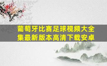 葡萄牙比赛足球视频大全集最新版本高清下载安卓