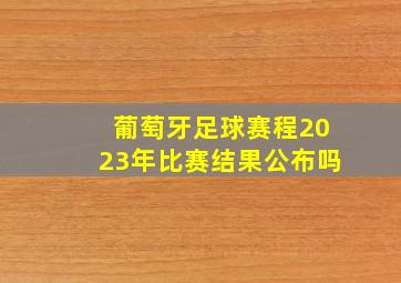 葡萄牙足球赛程2023年比赛结果公布吗