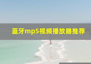 蓝牙mp5视频播放器推荐