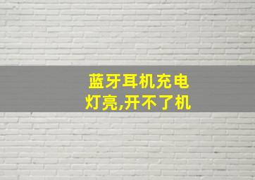 蓝牙耳机充电灯亮,开不了机