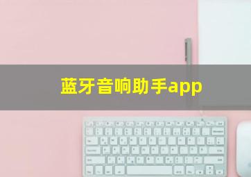 蓝牙音响助手app