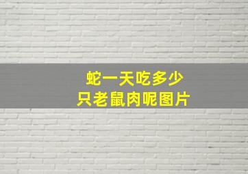 蛇一天吃多少只老鼠肉呢图片