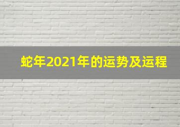 蛇年2021年的运势及运程