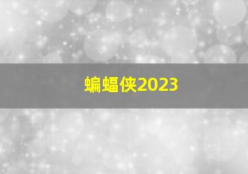 蝙蝠侠2023