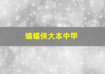 蝙蝠侠大本中甲