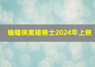 蝙蝠侠黑暗骑士2024年上映