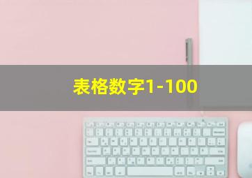 表格数字1-100