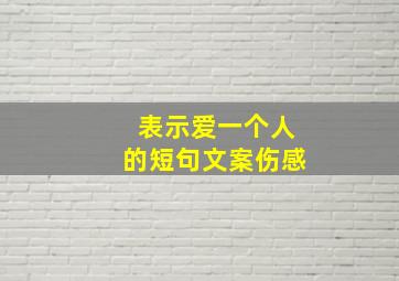 表示爱一个人的短句文案伤感