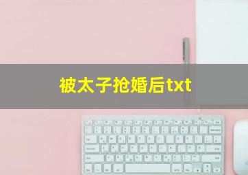 被太子抢婚后txt