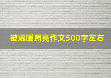 被温暖照亮作文500字左右