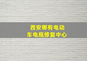 西安哪有电动车电瓶修复中心