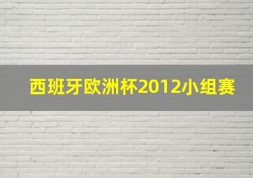 西班牙欧洲杯2012小组赛